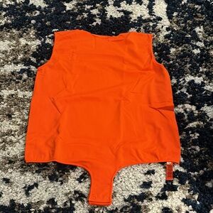 SKIMS Bright Orange Sleeveless Bodysuit